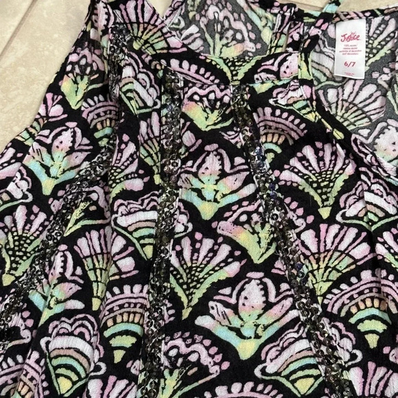 Justice Kids Print Sleeveless Girls top size 6/7 - Picture 4 of 7